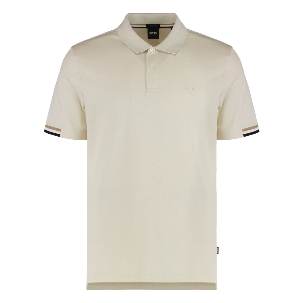 Hugo Men's Beige Polo Shirts, Xs, Cotton Polo