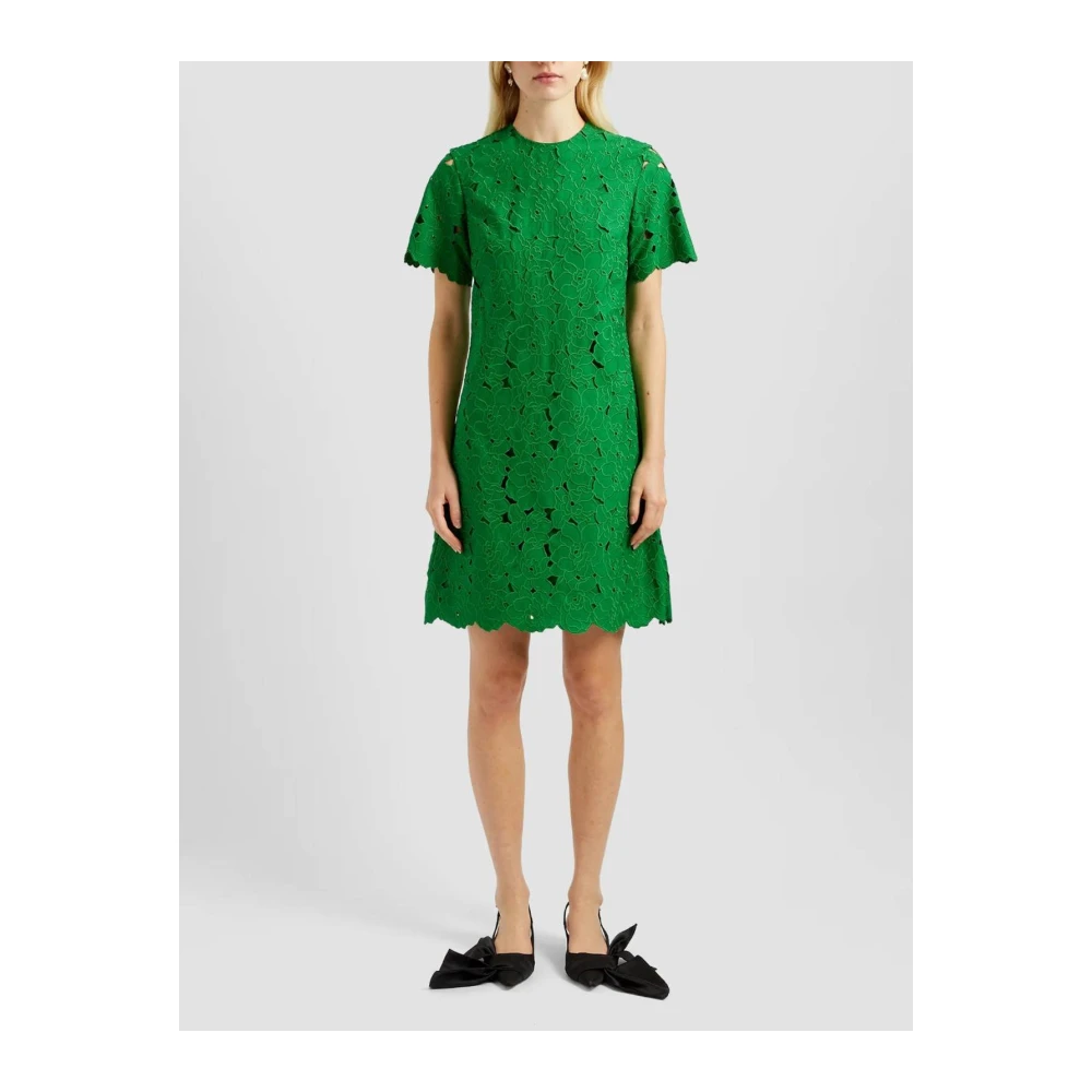 Erdem Groene Bloemrijke Geborduurde Minijurk Green Dames