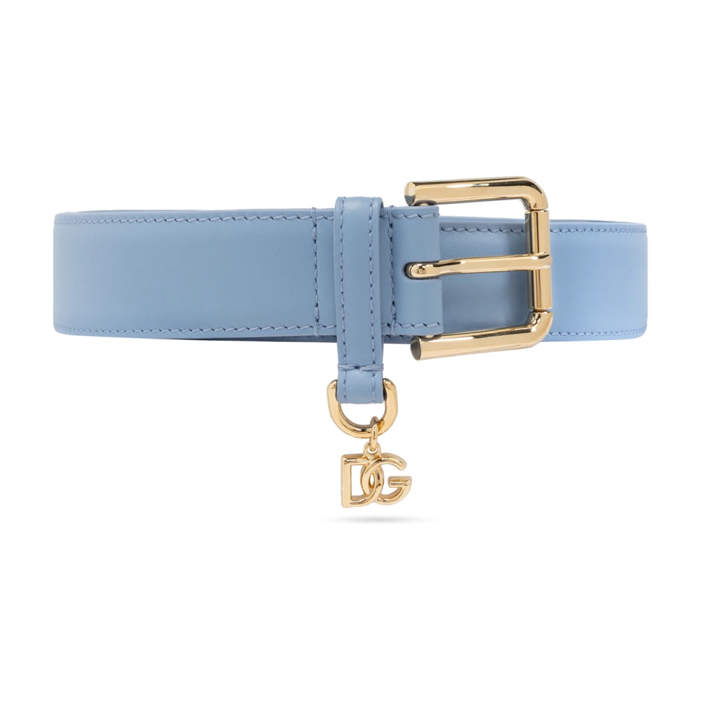 Dolce & Gabbana Leren riem Blue Dames