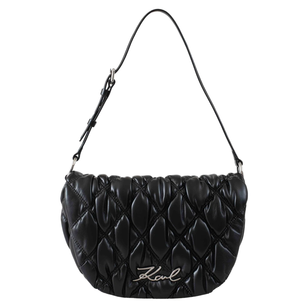Karl Lagerfeld K Signature Quilt Flap SHB Black Dames