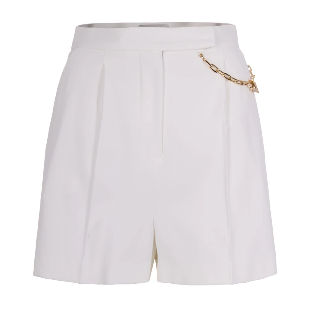 Elisabetta Franchi White Short Shorts, Female, M, Short Shorts