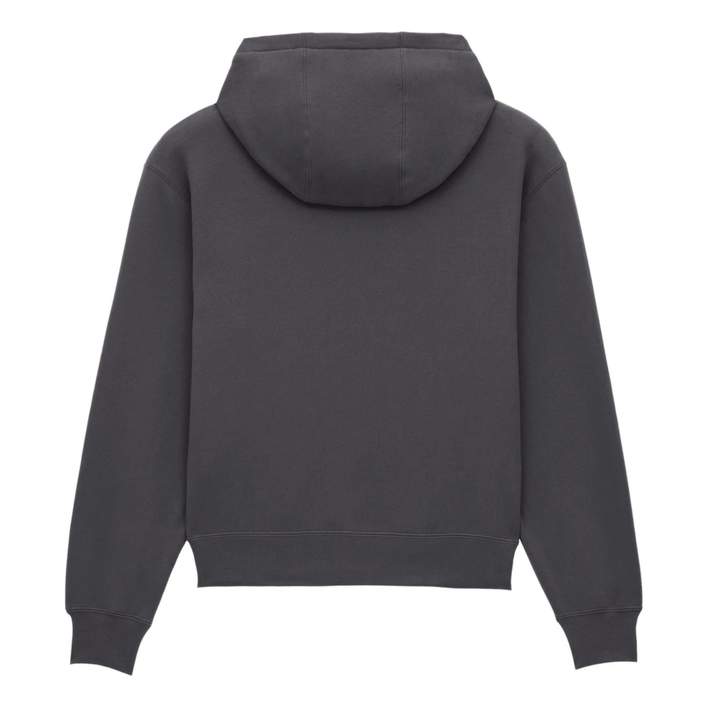 Saint Laurent Grijze Katoenen Hoodie met Kangoeroezak Gray Heren