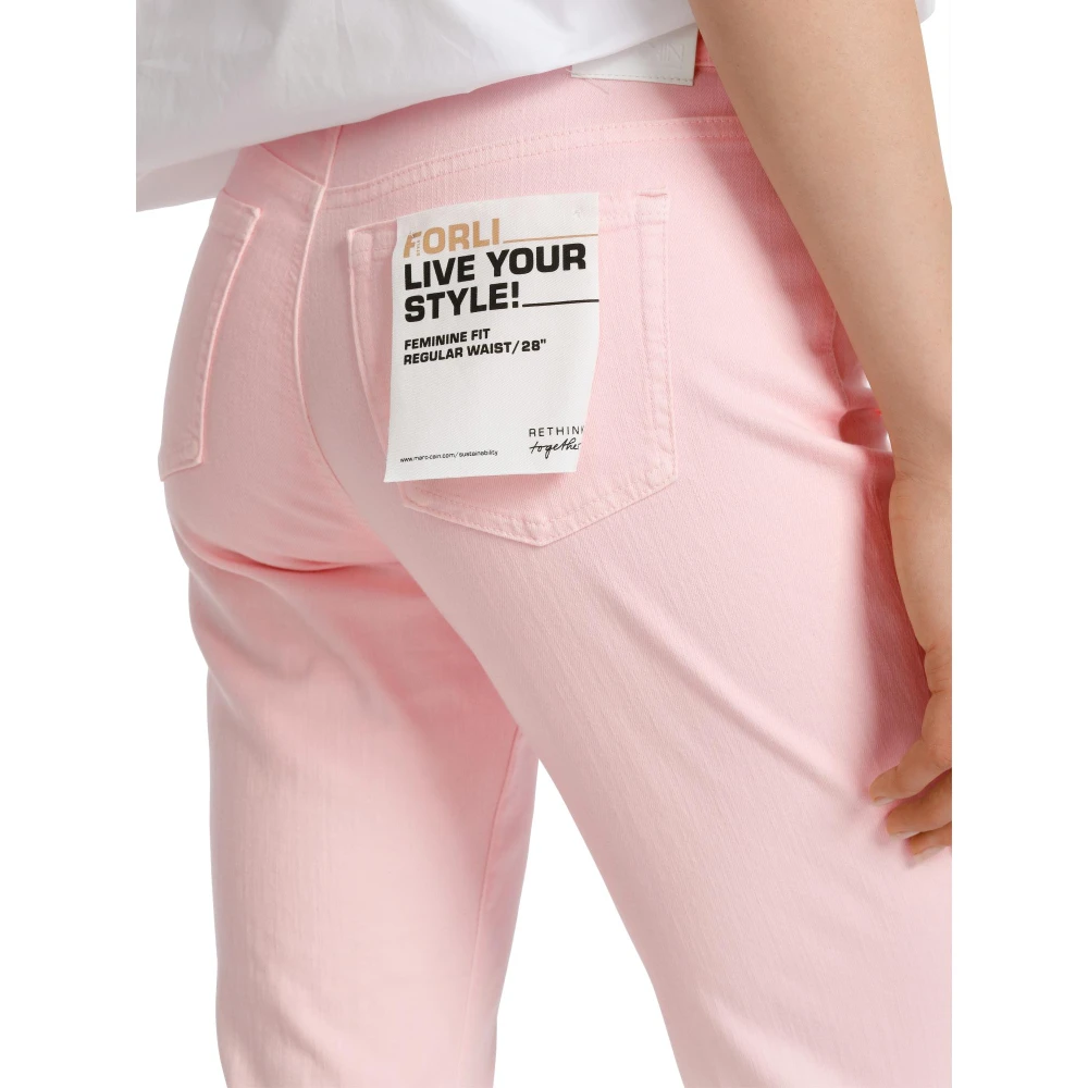 Marc Cain Sprayed Look Kick Flare Jeans Pink Dames
