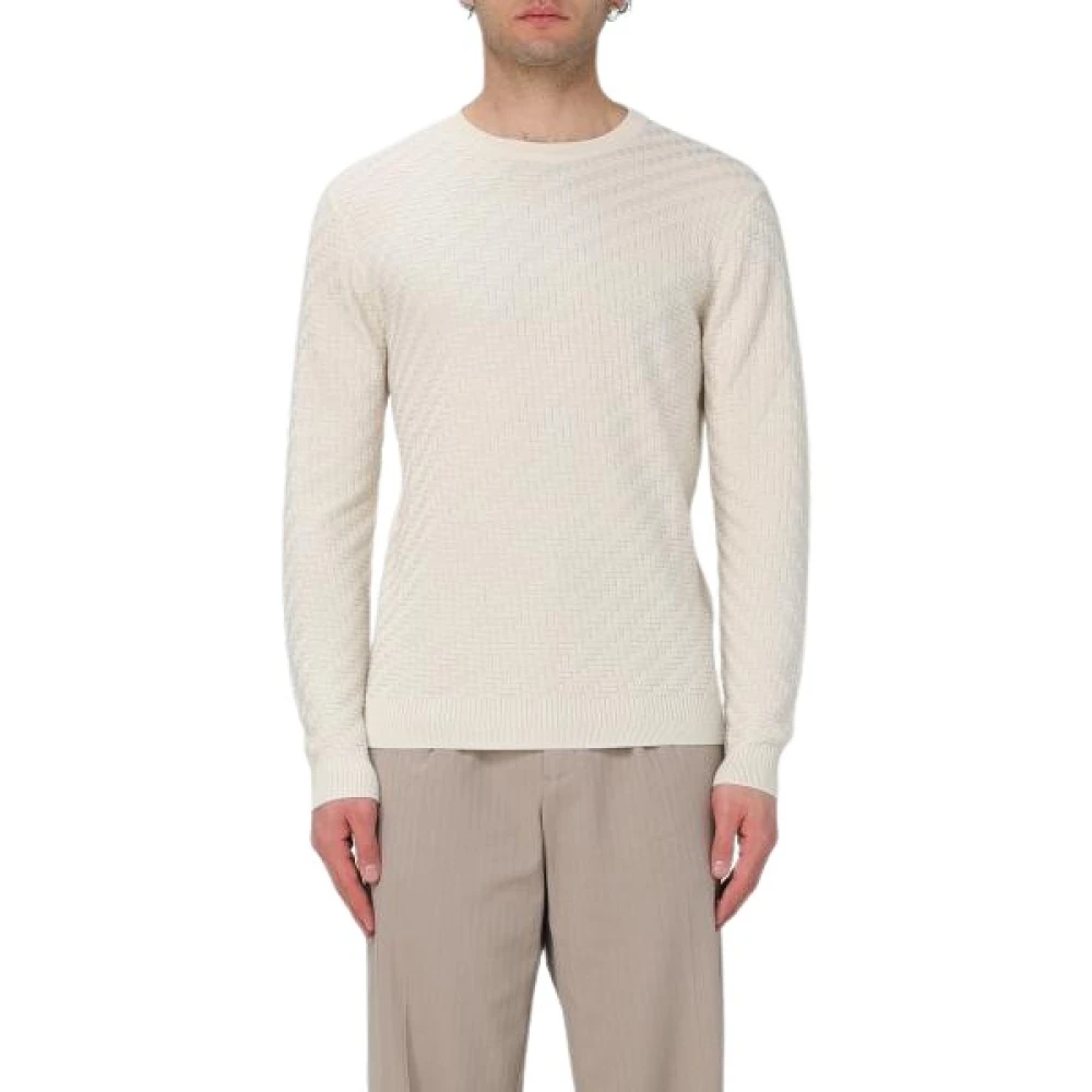 Emporio Armani Ivory Sweaters voor Heren Beige Heren