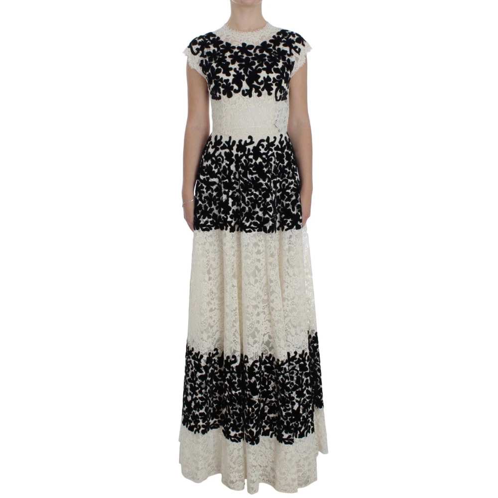 Dolce & Gabbana Women's Elegant Maxi Dress With Floral Lace