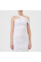 robe-midi-blanche-avec-details-en-metal-dore