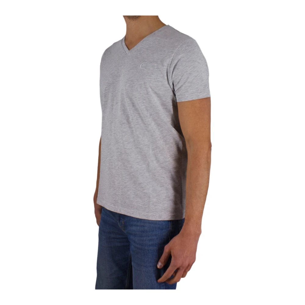 Cerruti 1881 Basis V-hals T-shirt Grijs Gray Heren