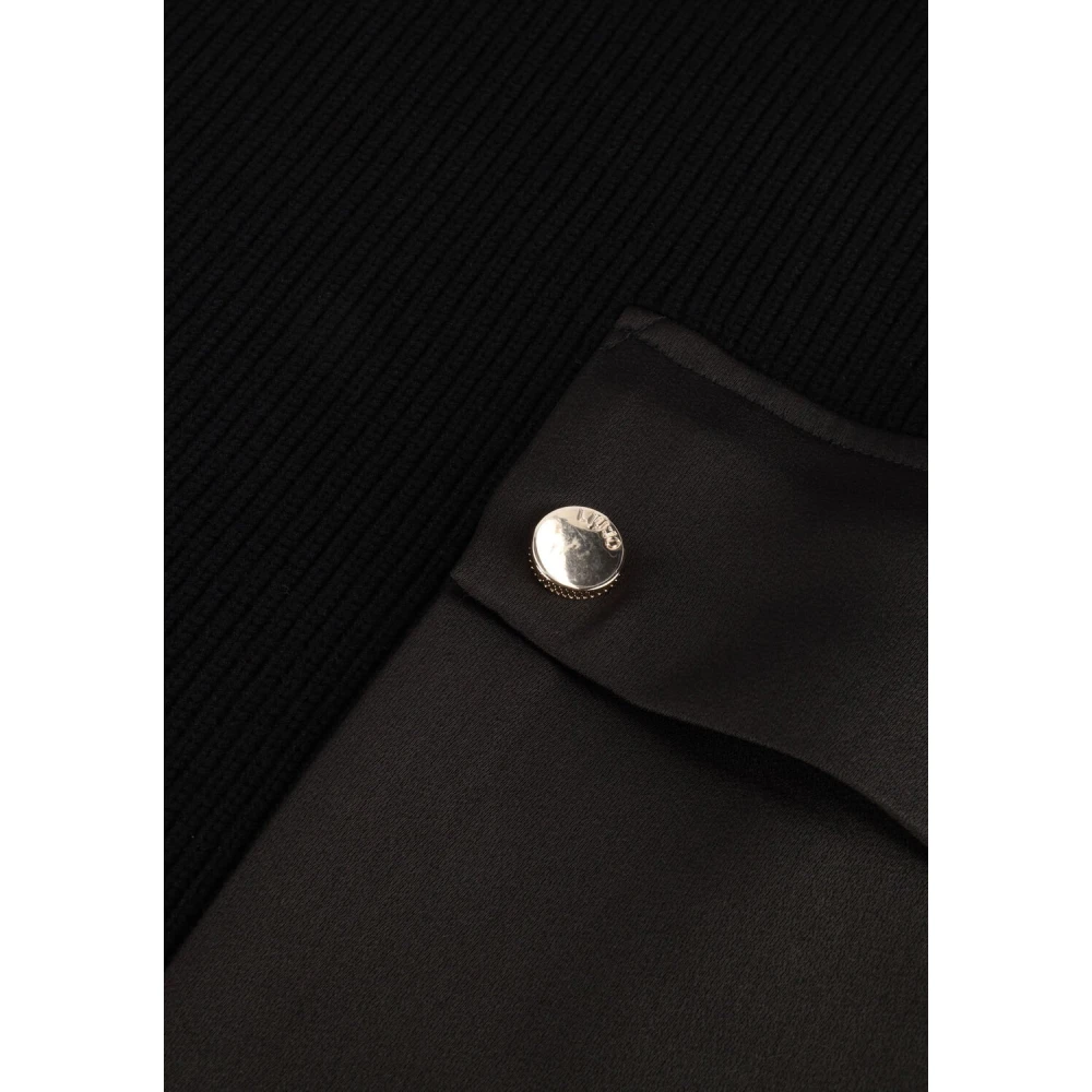 Liu Jo Veelzijdige ECS Abito Maglia Mini Jurk Black Dames