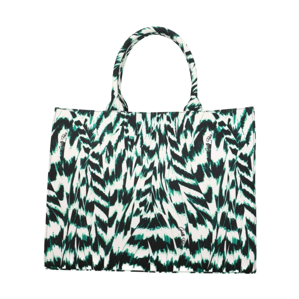 Gaëlle Paris Witte Shopper Tas met Contrastdetails Multicolor Dames