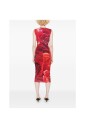 robe-rouge-drapee-sans-manches