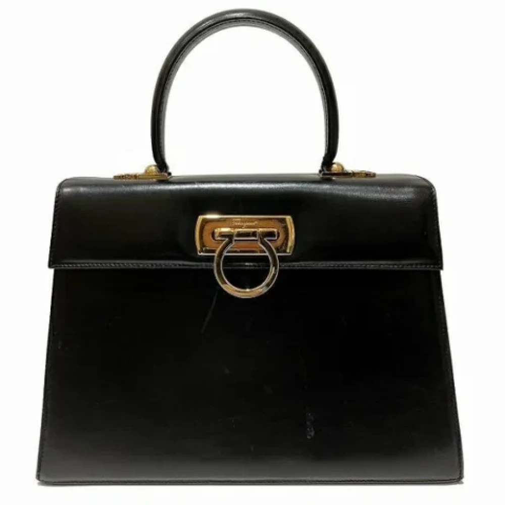 Salvatore Ferragamo Pre-owned Leather handbags Black Dames