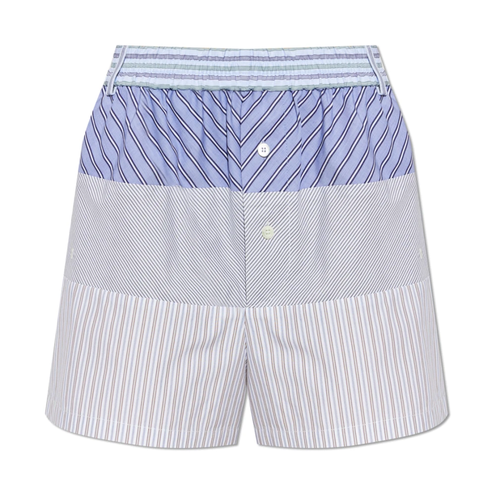 Moschino Women's Blue Short Shorts, S, Patterned Shorts