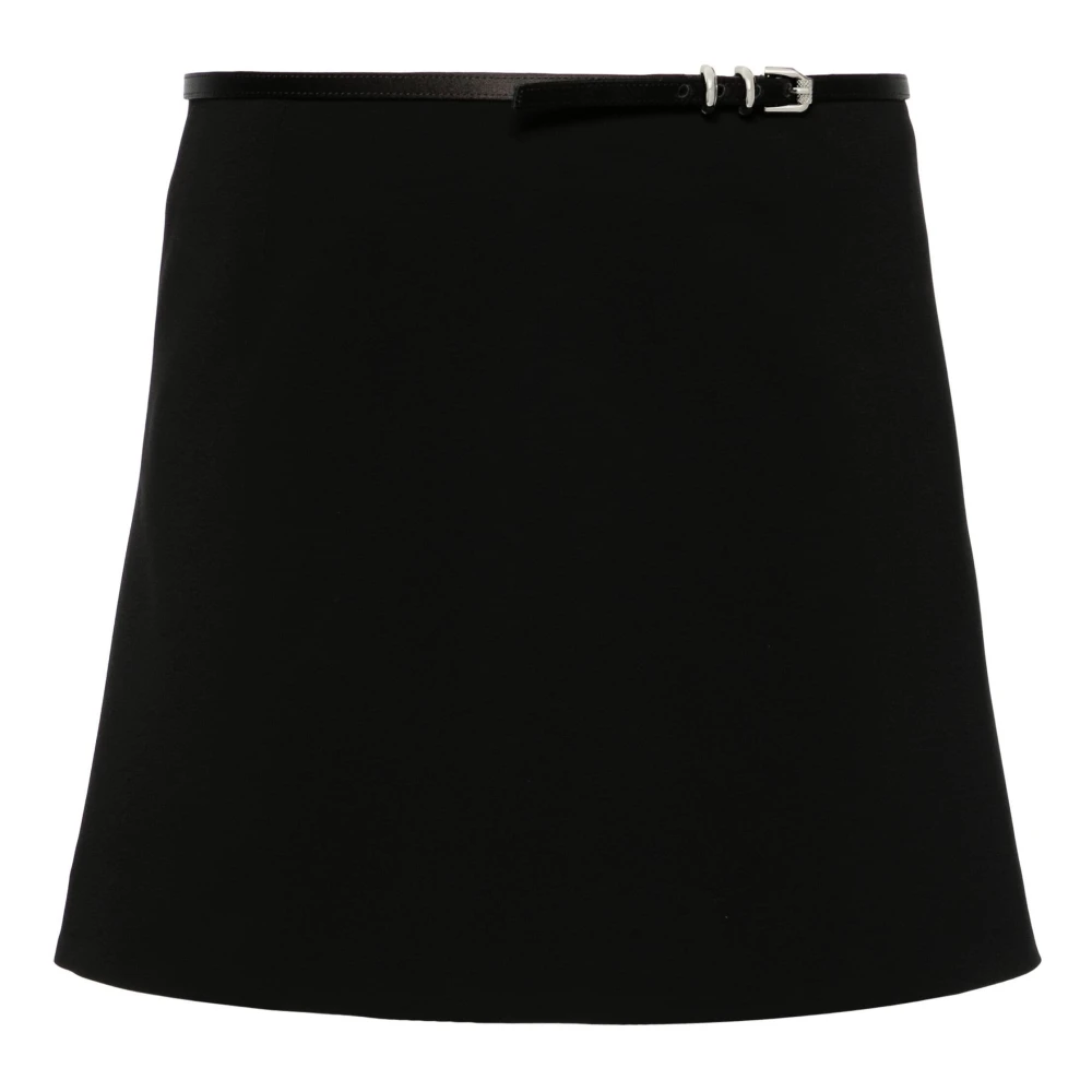 Givenchy Zwarte wikkelrok met riem Black Dames