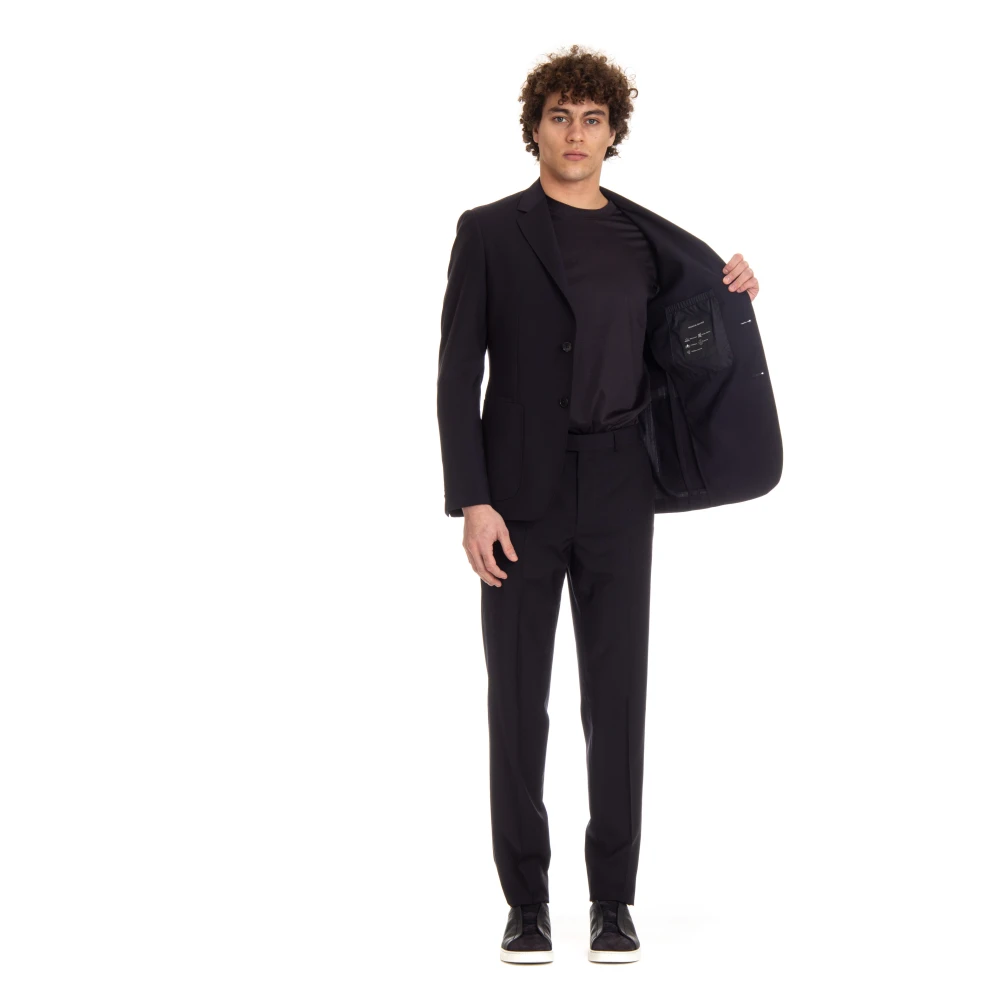 Ermenegildo Zegna Blauwe Wollen Jurk Techmerino™ Blue Heren