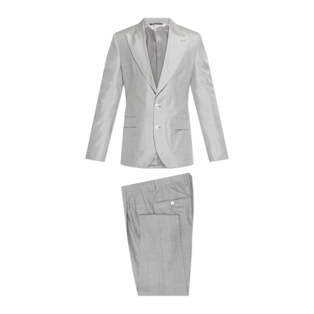 Dolce & Gabbana Zijden pak Gray Heren