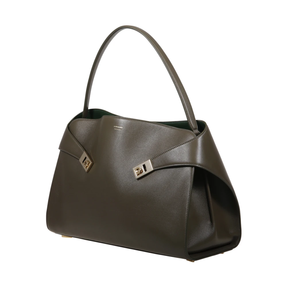 Salvatore Ferragamo Groene Hug Schoudertas Green Dames