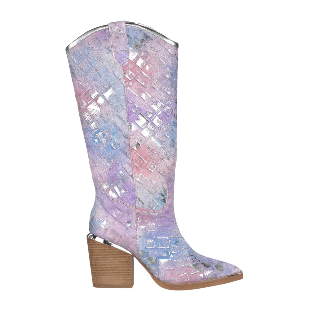 Alma En Pena Women's Blue Cowboy & Biker Boots, 7 Uk, Cowboy Boot