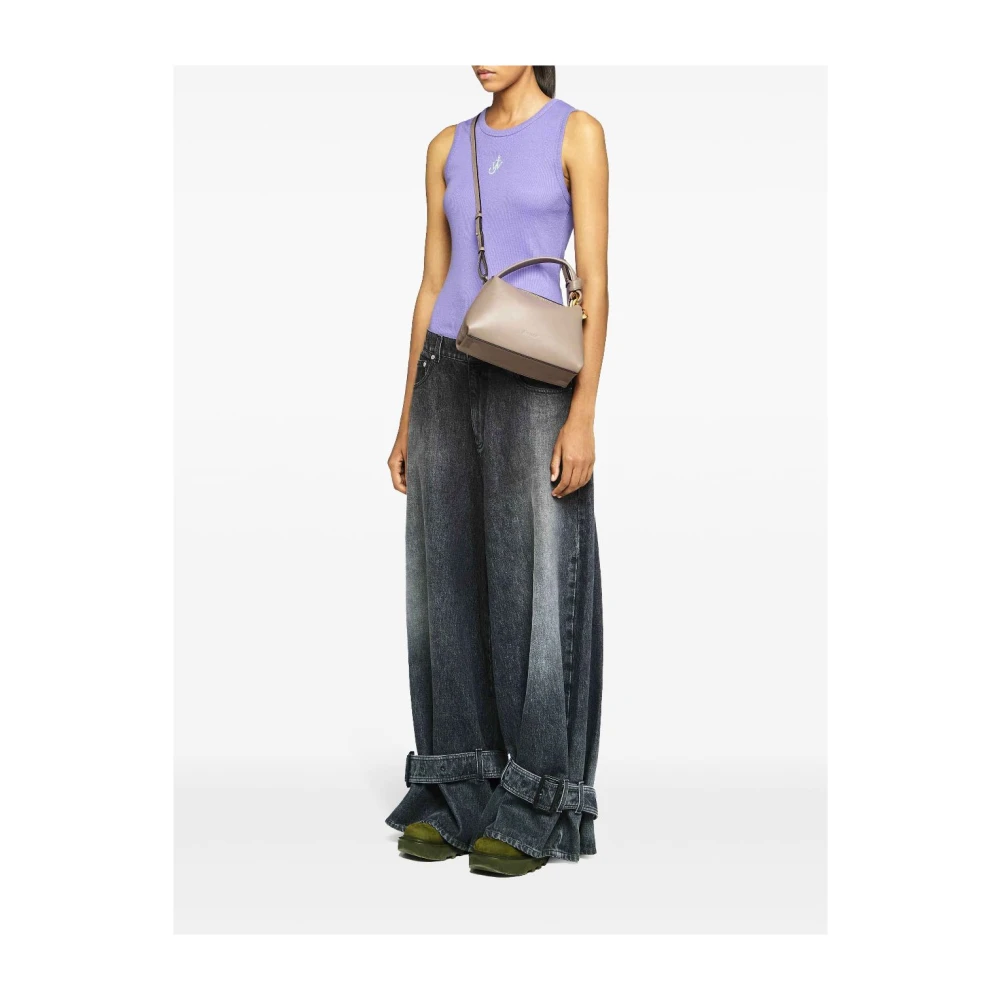 JW Anderson Lavendel Ribgebreide Mouwloze Jas Purple Dames