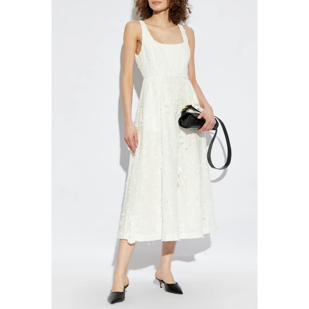 Munthe Jurk met bloemenpatroon 'Fronia' White Dames