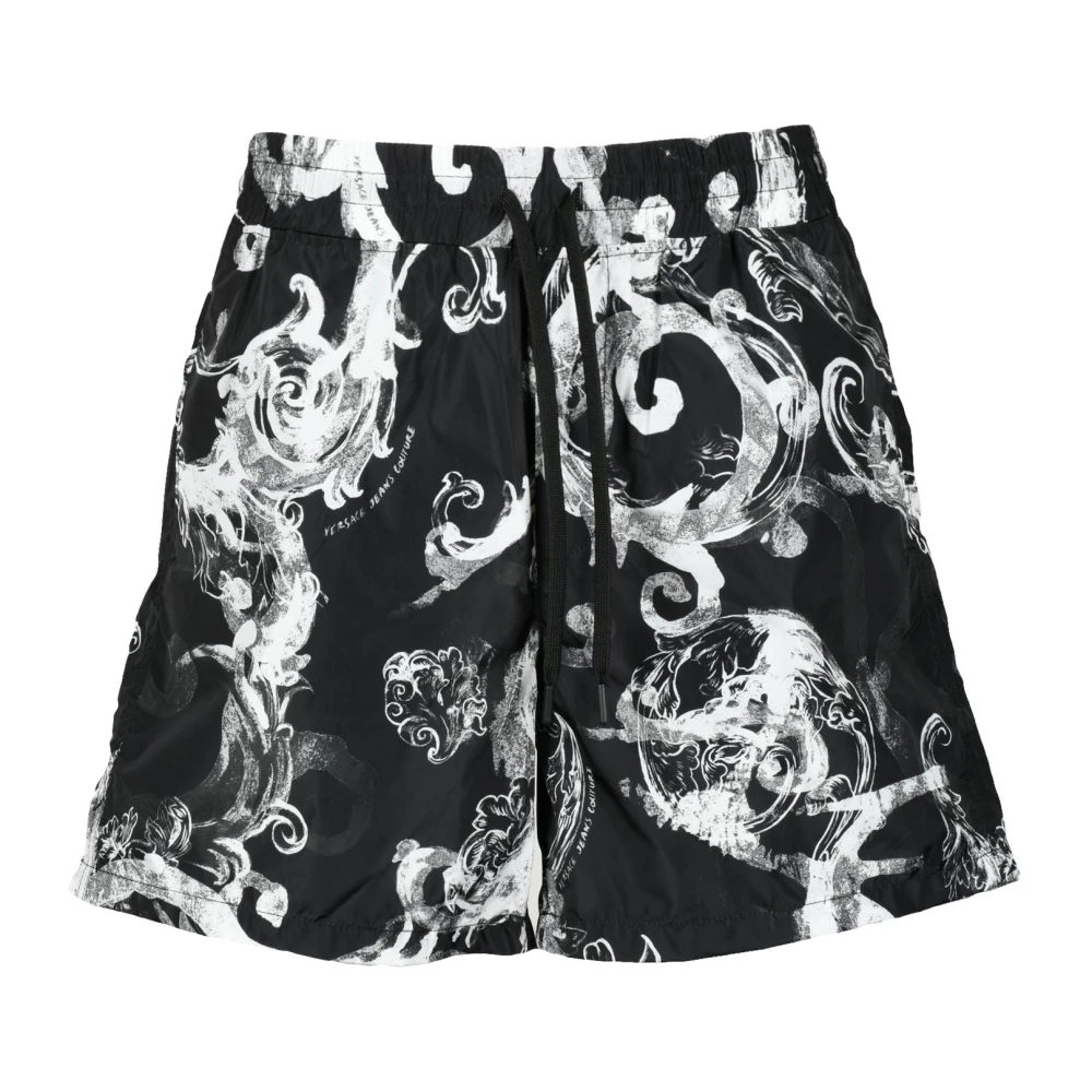 Versace Jeans Couture Stijlvolle Bermuda Shorts van Polyester Black Heren