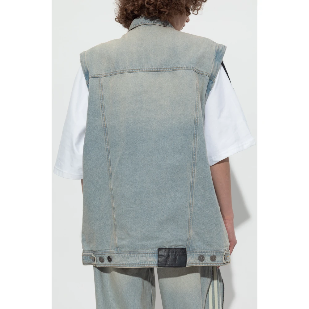 adidas Originals Denim jack in oversized stijl Blue Dames