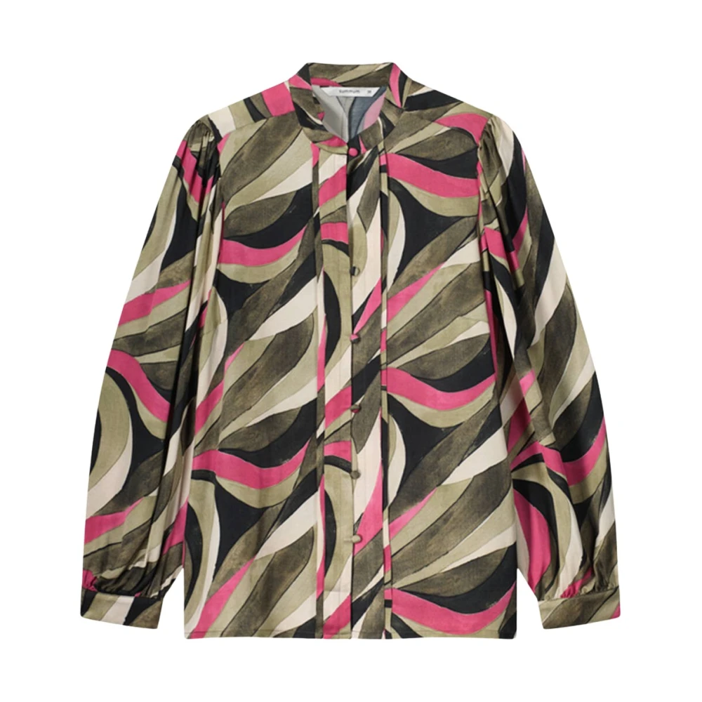 Summum Woman Jungle Pink Blouse Lange Mouw Multicolor Dames