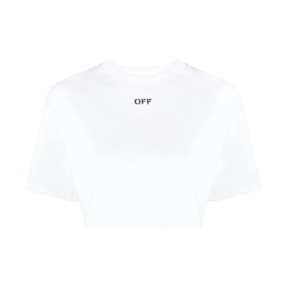 Off White Witte T-shirts Polos voor vrouwen White Dames