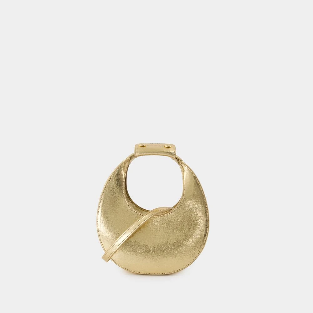Staud Metallic Gouden Leren Schoudertas Yellow Dames