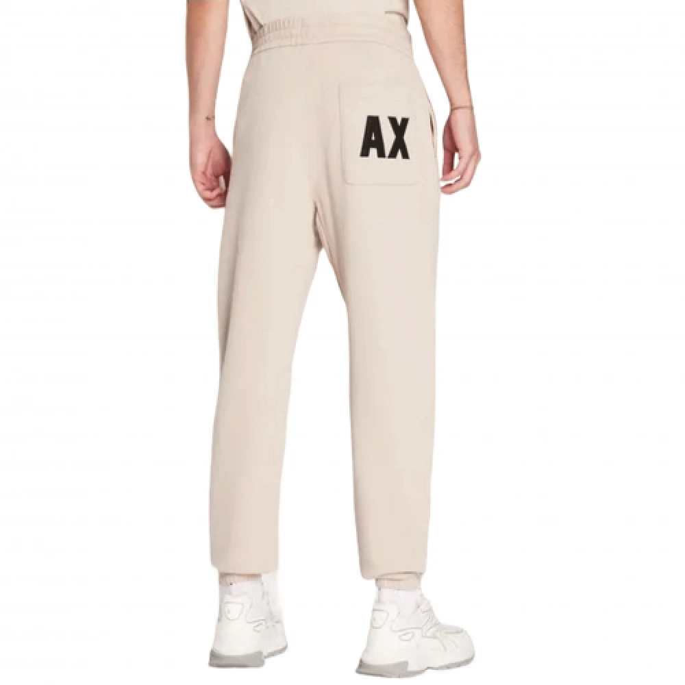 Armani Exchange Beige Katoenen Sweatpants Regular Fit Beige Heren