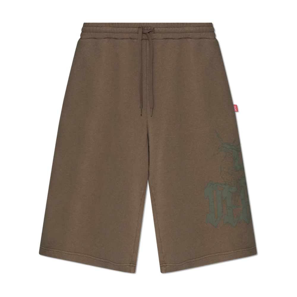 Diesel Uomo Marrone Pantaloncini, M, New,