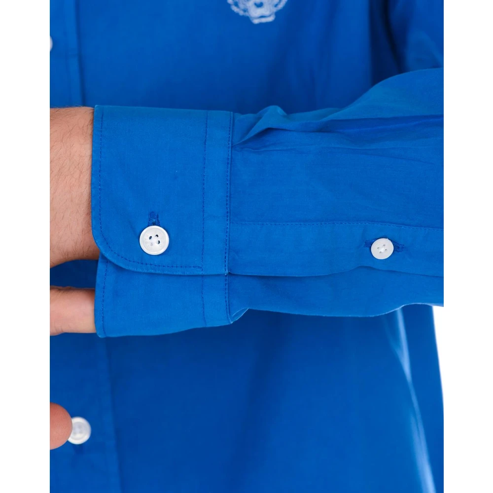 Kenzo Casual Katoenen Overhemd voor Mannen Blue Heren