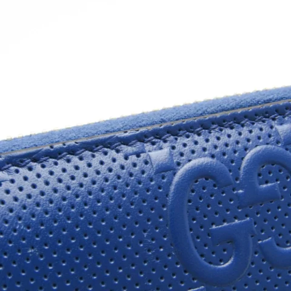 Gucci Vintage Pre-owned Leather wallets Blue Dames