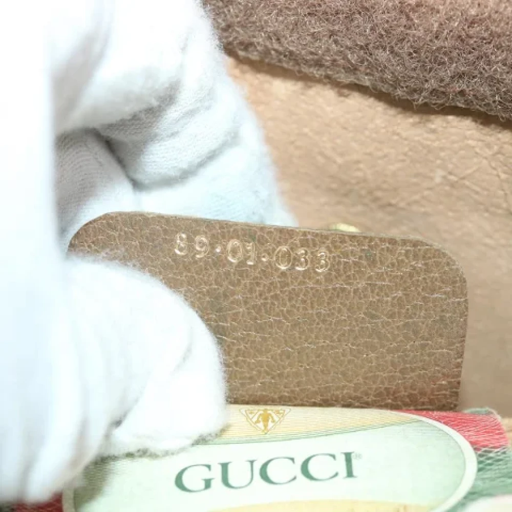 Gucci Vintage Pre-owned Canvas clutches Beige Dames