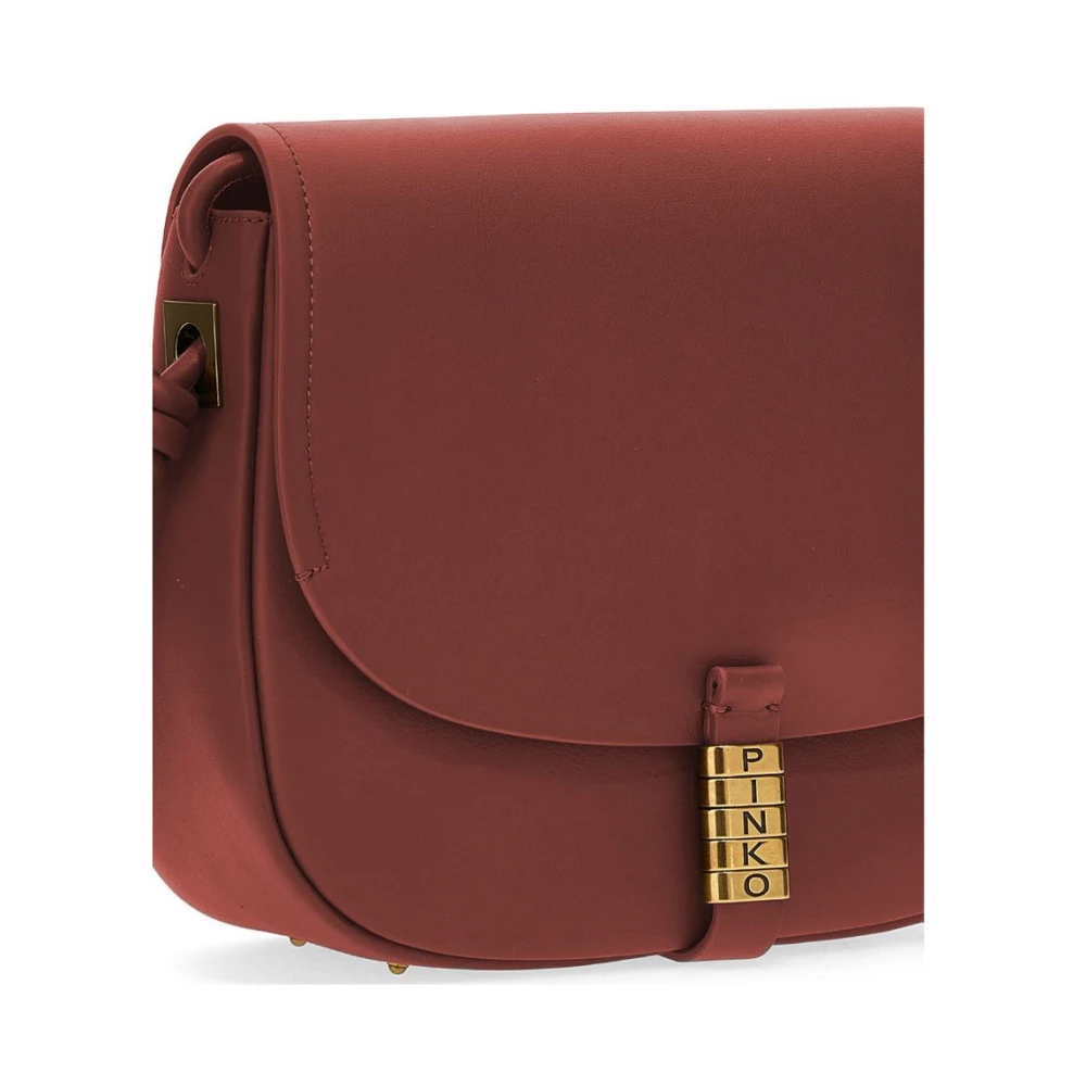 pinko Rode leren crossbody tas Red Dames