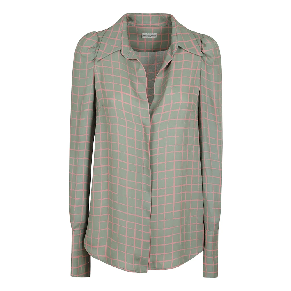 Dries Van Noten Groene shirts voor vrouwen Aw24 Green Dames