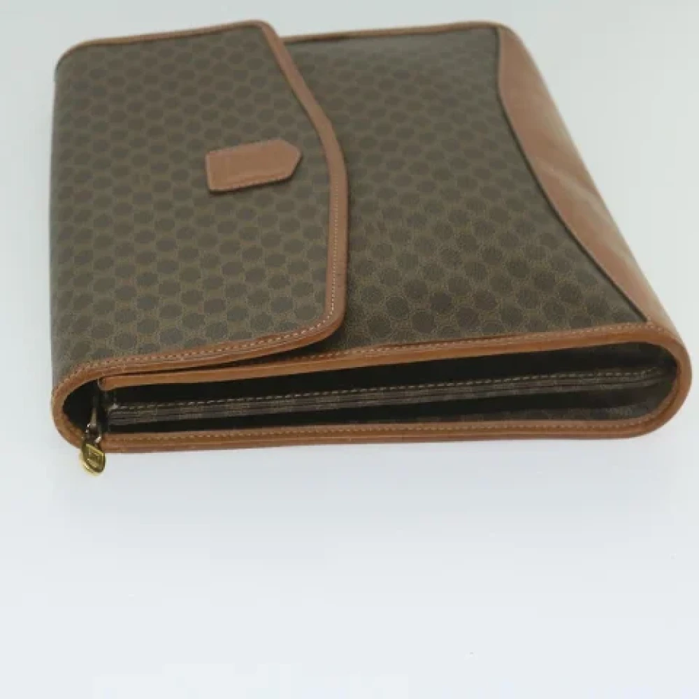 Celine Vintage Pre-owned Leather clutches Brown Dames