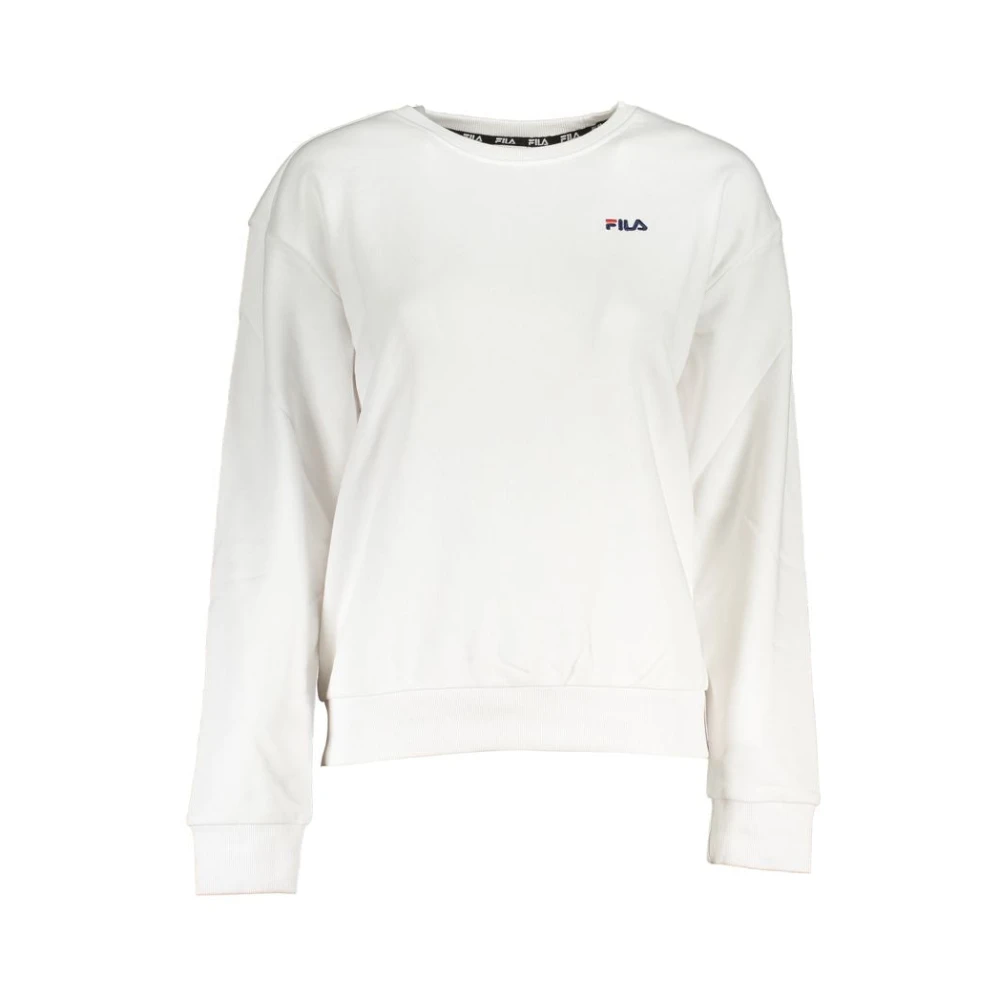 Fila Biologisch Katoenen Sweatshirt Geborduurd Logo White Dames