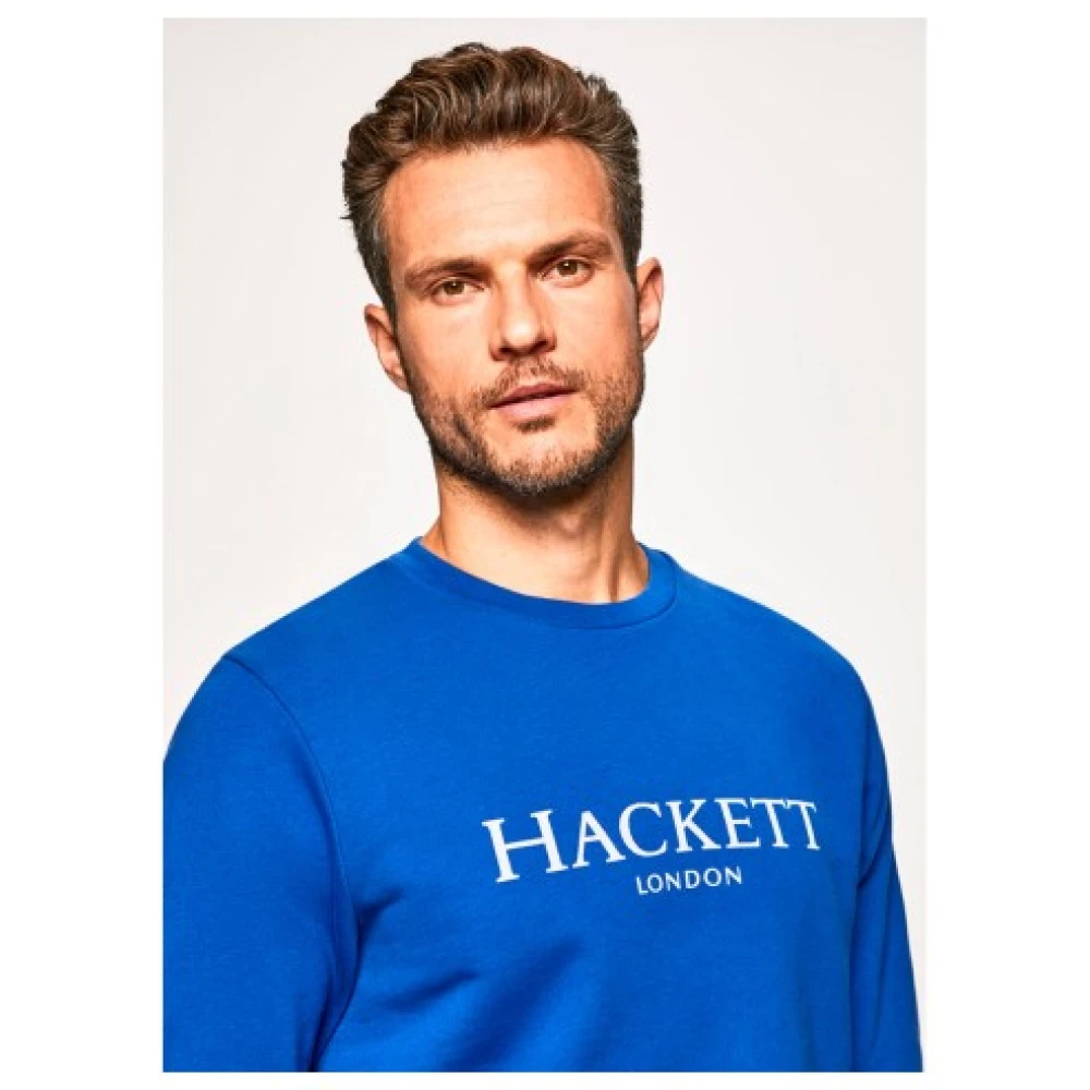 Hackett Heren Katoenen Sweatshirt Blue Heren