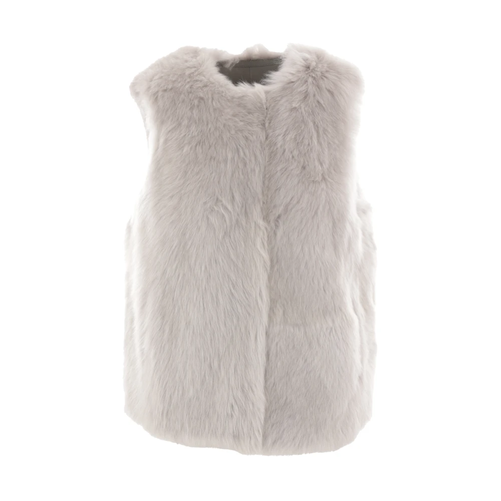 Yves Salomon Shearling Jassen White Dames