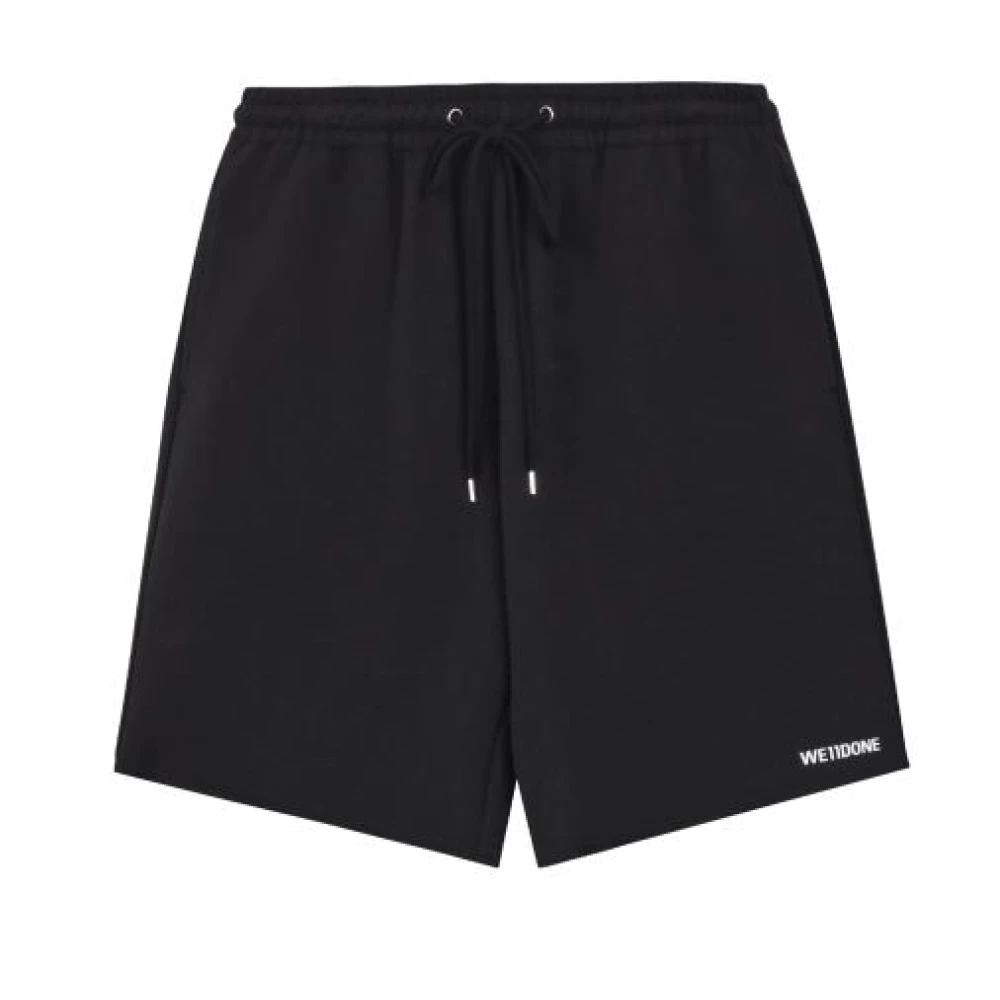 We11Done Casual Katoenen Shorts voor Mannen Black Heren