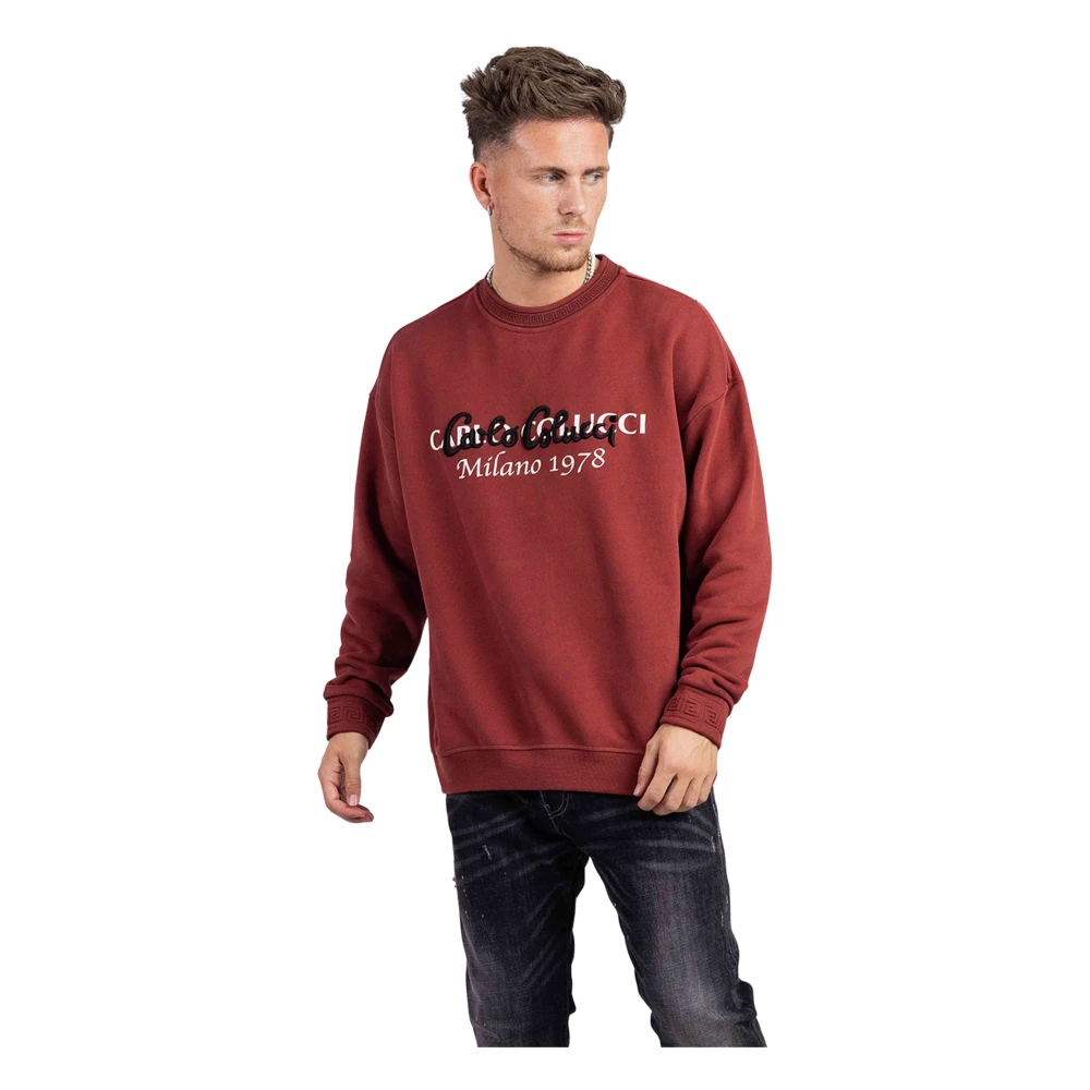 Carlo colucci Rode Heren Trui Stijl C5334 79 Red Heren