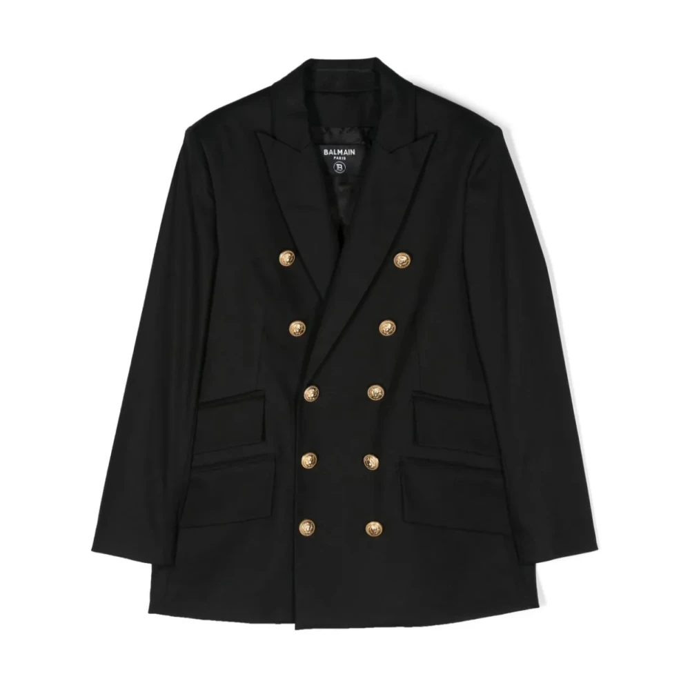 Balmain Girls Black Suit Jacket For - Kids Occasion Wear - 14 Y - Kids