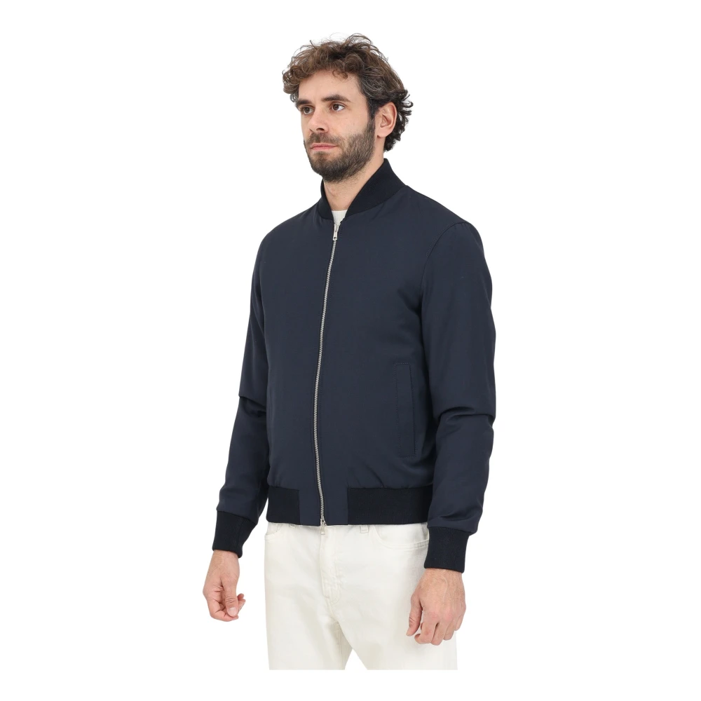 Golden Craft Blauwe ritsjas met hoge kraag Blue Heren