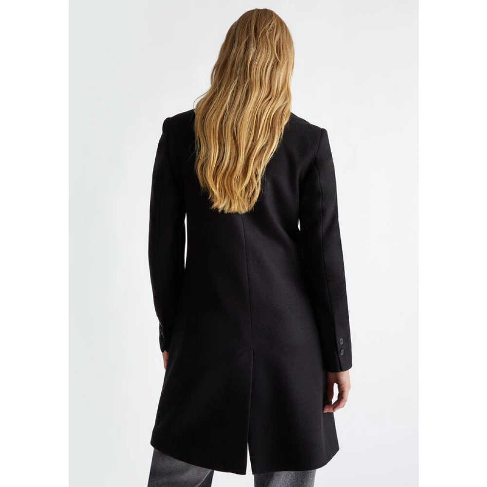 Liu Jo Wollen Jas met Revers Black Dames