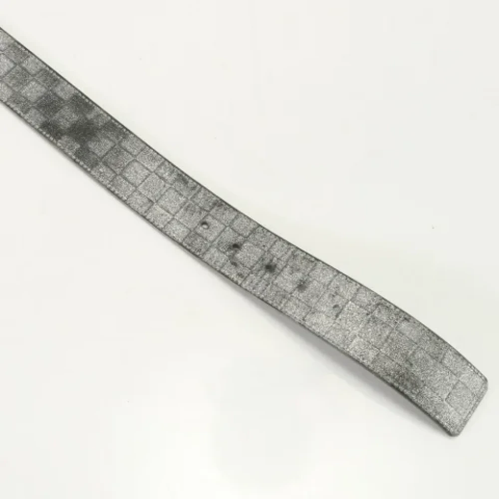 Louis Vuitton Vintage Pre-owned Leather belts Gray Heren