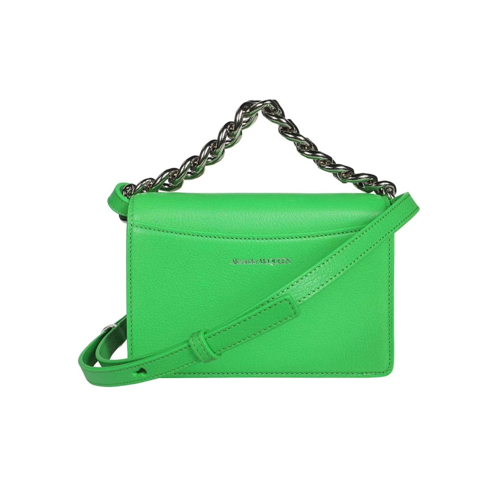 alexander mcqueen Mini Leren Mini-Tas met Vier Ring Detail Green Dames
