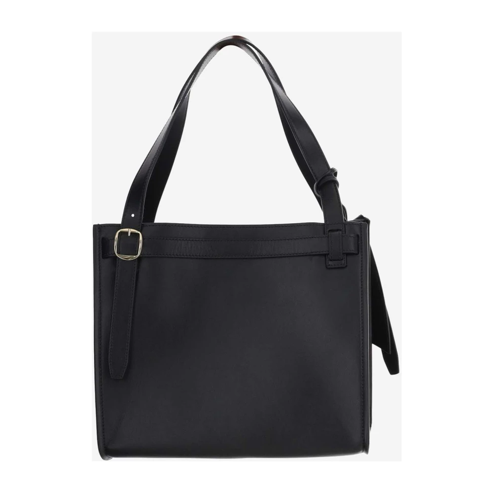 Coperni Leren tas met gespsluiting Black Dames