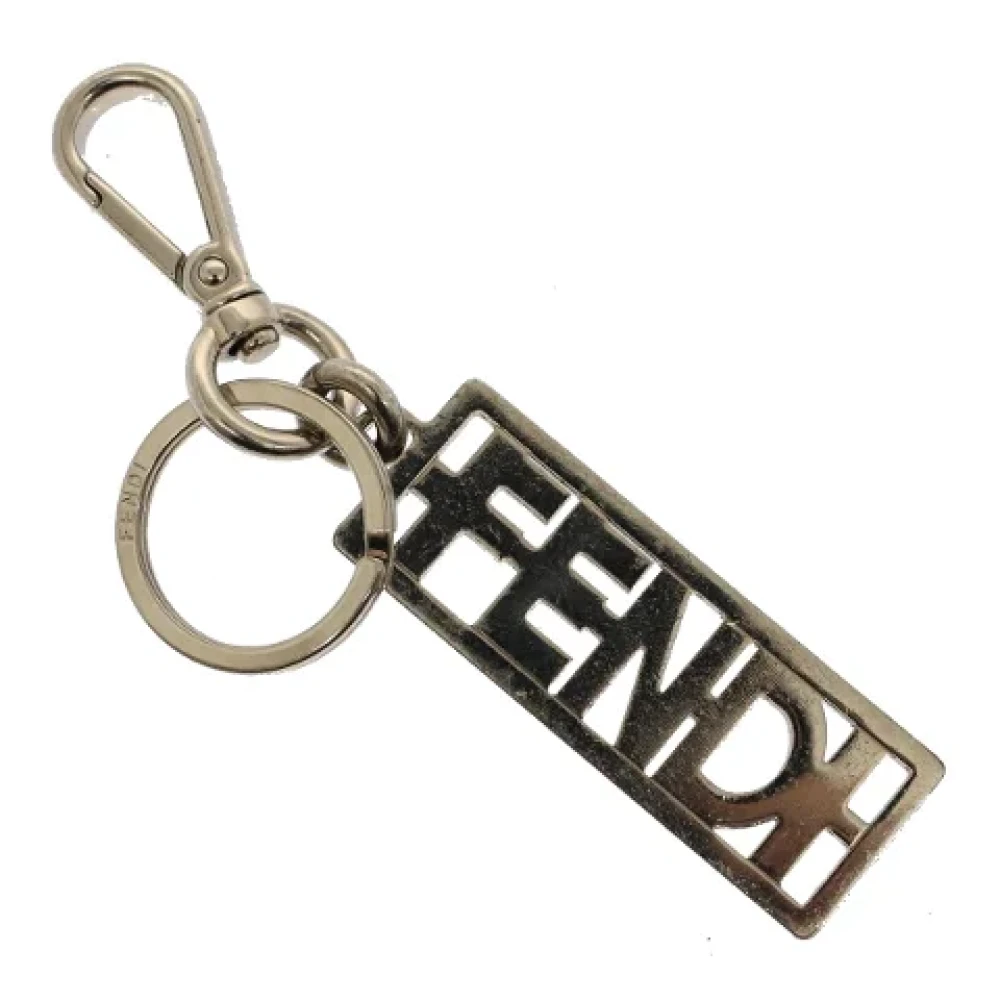 Fendi Vintage Pre-owned Metal key-holders Gray Dames