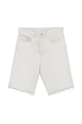 Regenerativa Bomullsshorts med Råskuren Kant