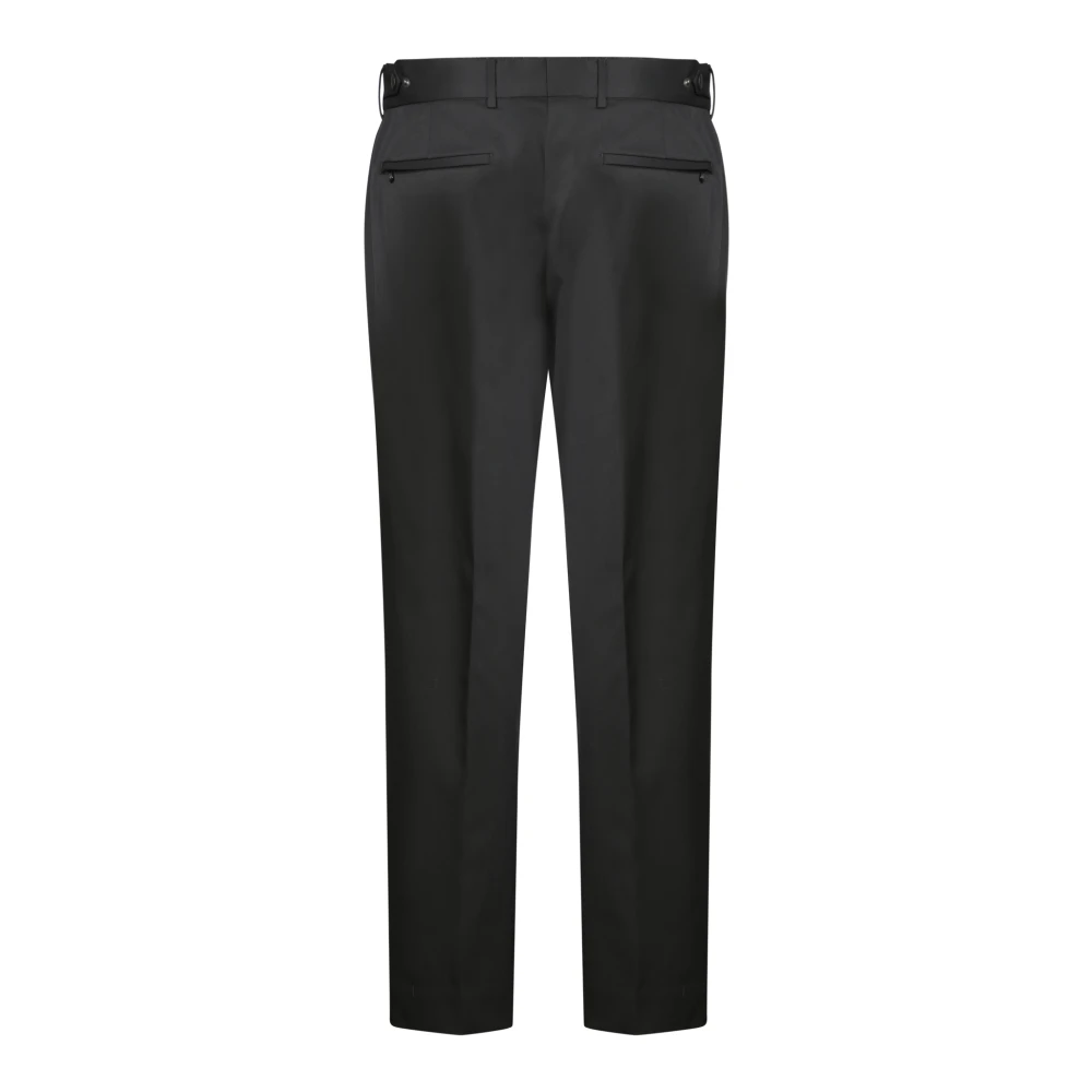 PT Torino Verfijnde Zwarte Wol Slimme Broek Black Heren